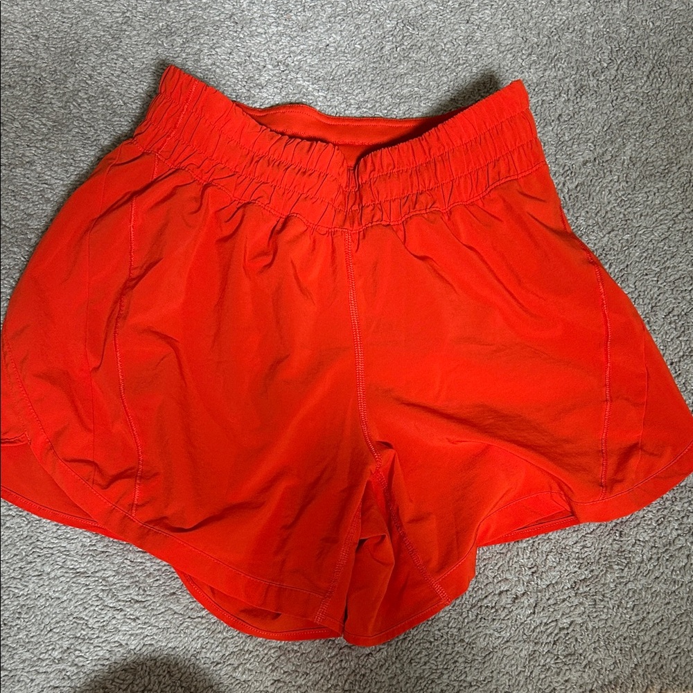 lululemon athletica track that high rise 5” solar Orange